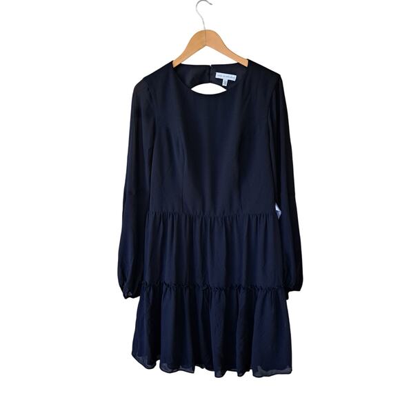 NEW Dress the Population Paola Fit & Flare Long Sleeve Mini Dress Size XL Party - Picture 10 of 12